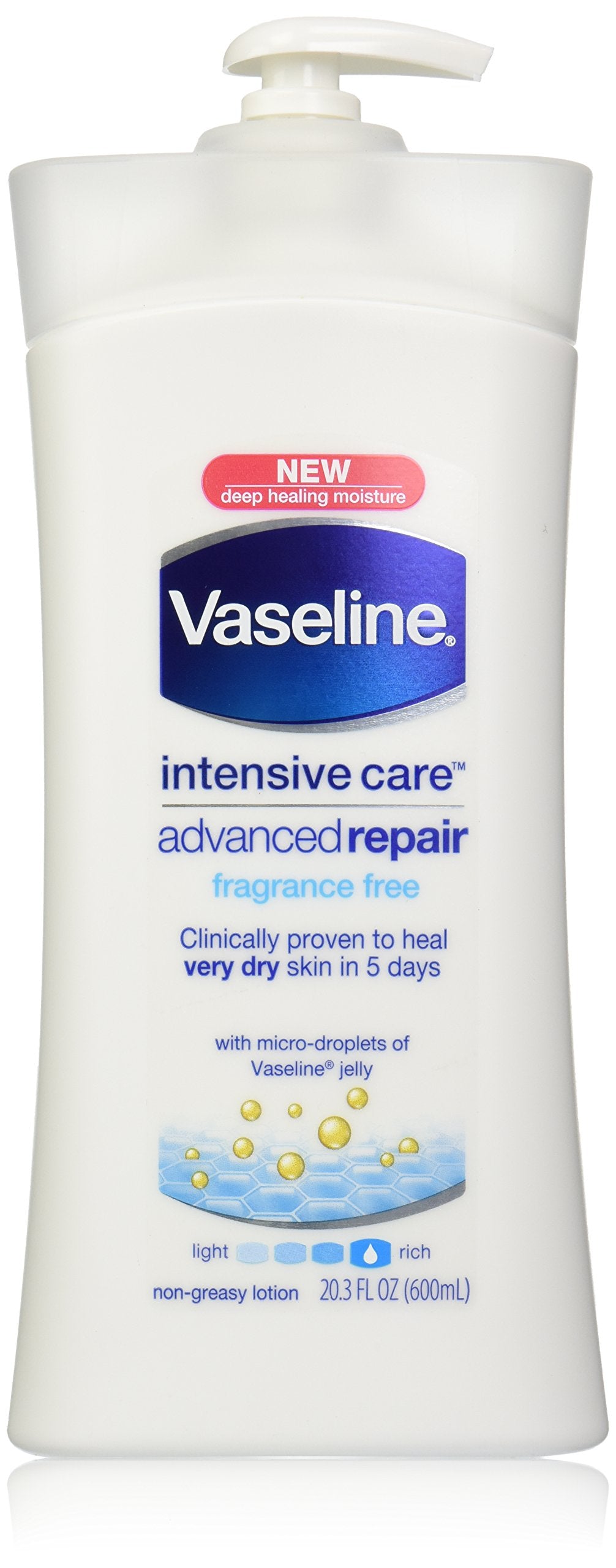 Vaseline Intensive Rescue Repairing Moisture Lotion, Fragrance Free, 20.3 Ounce Pump Beauty & Personal Care Vaseline