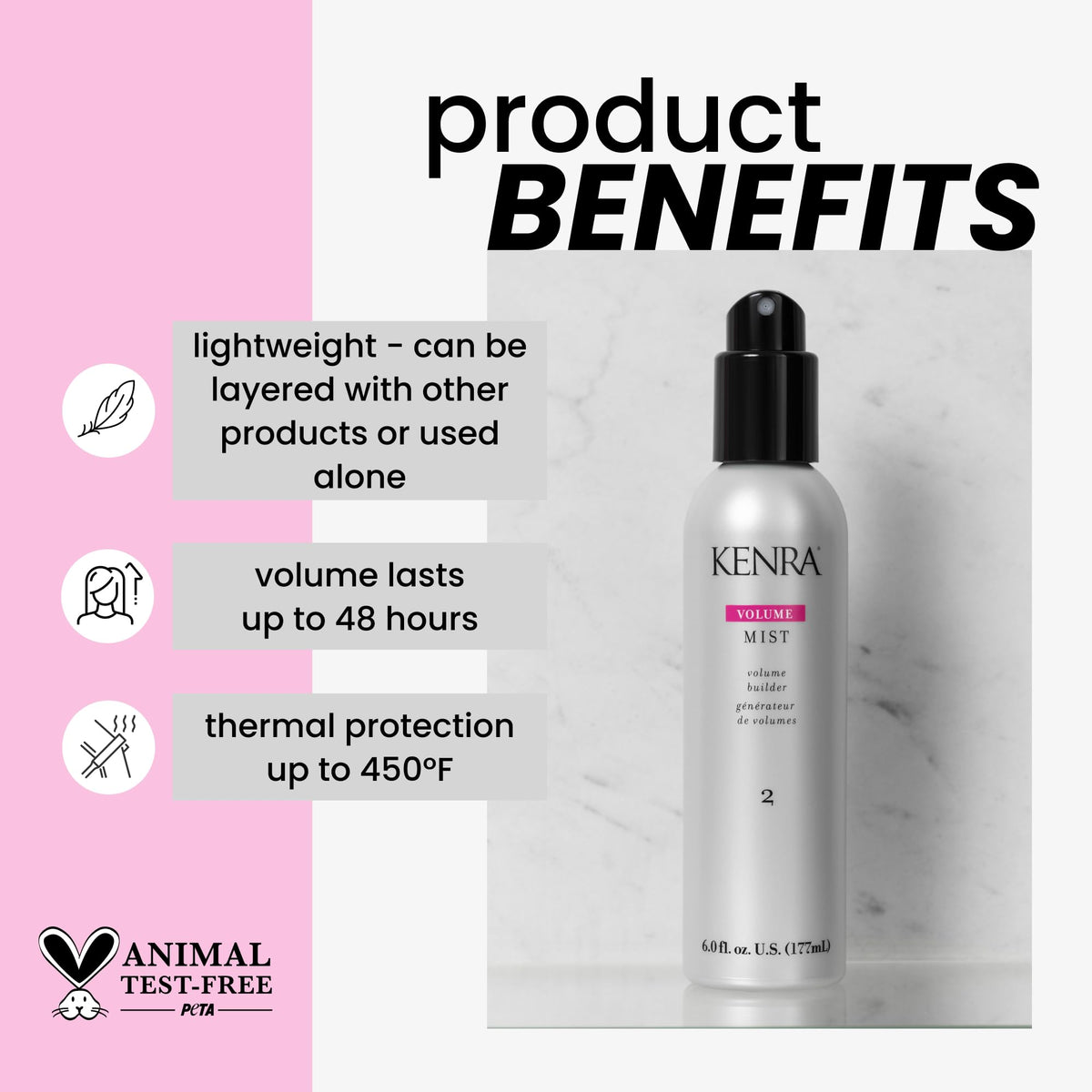 Kenra Professional Volume Mist 2 | Volume Builder | Lightweight, Fine Mist | Low Hold, Flexible Finish | Thermal Protection | Volume That Lasts Up Beauty & Personal Care Kenra
