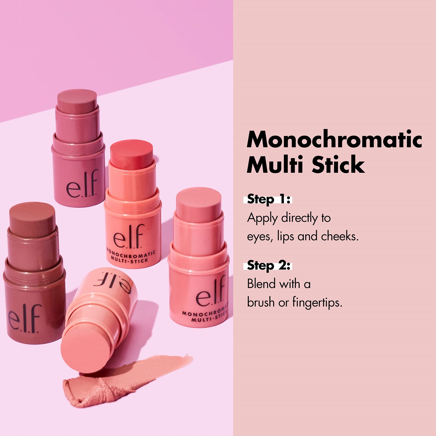 e.l.f. Monochromatic Multi Stick, Luxuriously Creamy & Blendable Color, For Eyes, Lips & Cheeks, Glowing Mango, 0.17 Oz Beauty & Personal Care e.l.f.