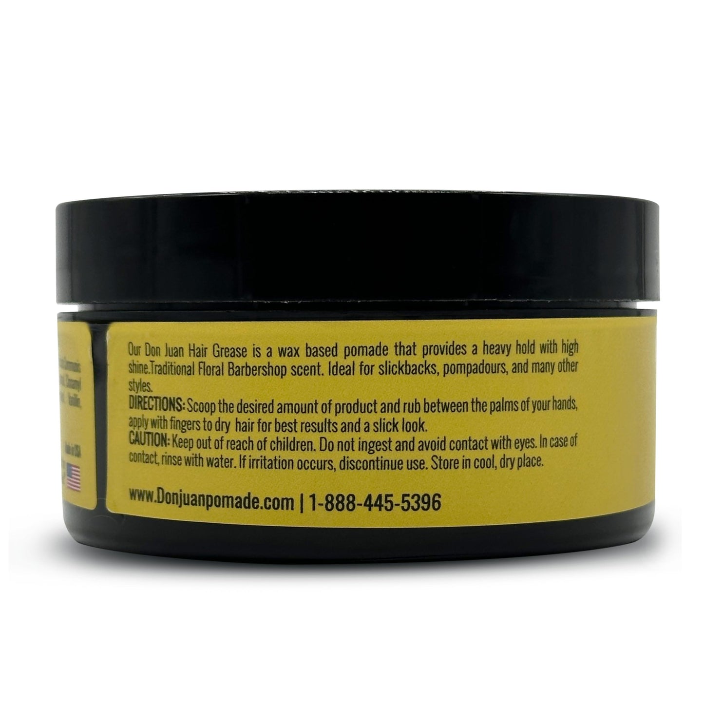 Don Juan Hair Grease Pomade 4 Ounce Jar | Heavy Hold | High Shine | Wax Based | Floral Barbershop Scent Beauty & Personal Care Don Juan