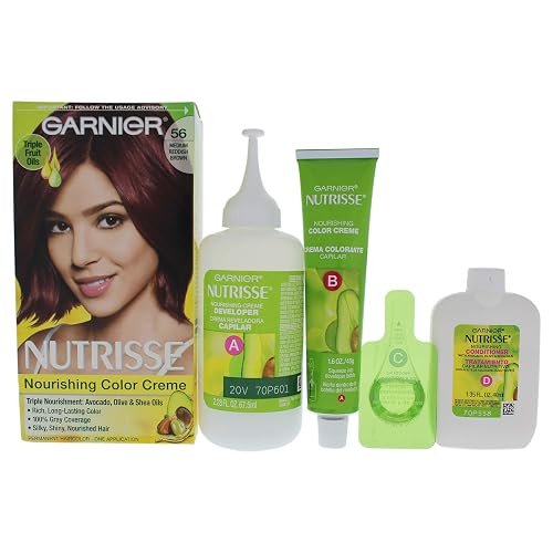 Garnier Nutrisse Nourishing Color Creme, 56 Medium Reddish Brown 1 ea (Pack of 3) Beauty & Personal Care Garnier