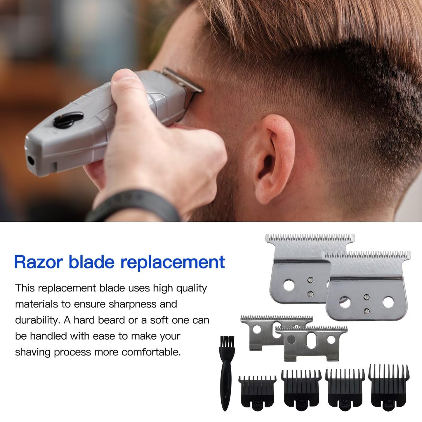 Silver Replacement Blades Compatible with Andis T Outliners Trimmer, Gtx Trimmer, G, GO, GTO Beauty and Personal Care USonline911