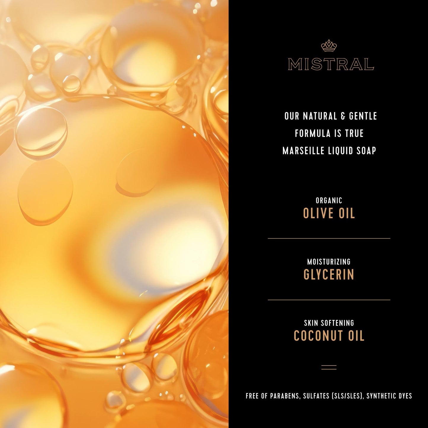 Mistral Bourbon Vanilla Liquid Hand Soap for Men | Luxury Moisturizing Handsoap with Organic Olive Oil, Glycerin and Coconut Oil | Rich Lather | Beauty & Personal Care Mistral