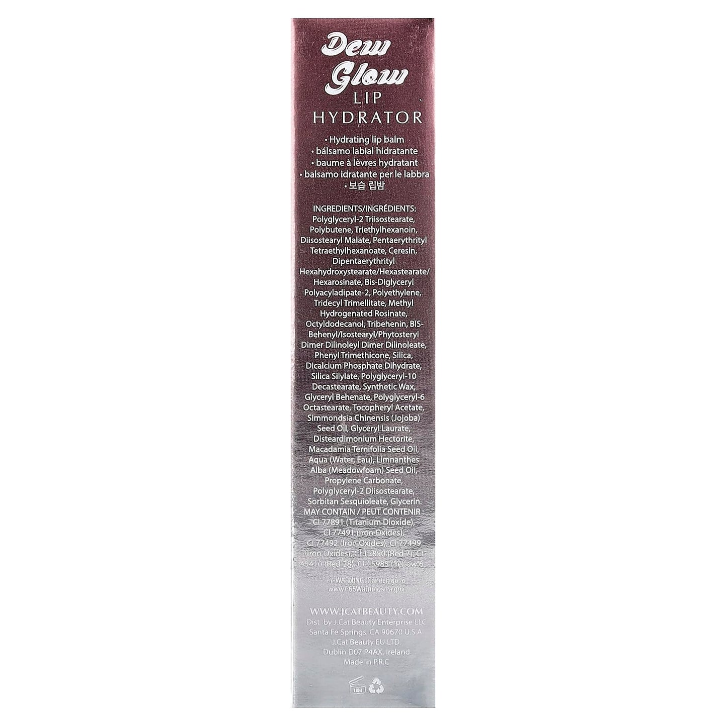 J.CAT BEAUTY Dew Glow Lip Hydrator, 1 piece, Melting Your Heart Beauty and Personal Care J.CAT BEAUTY