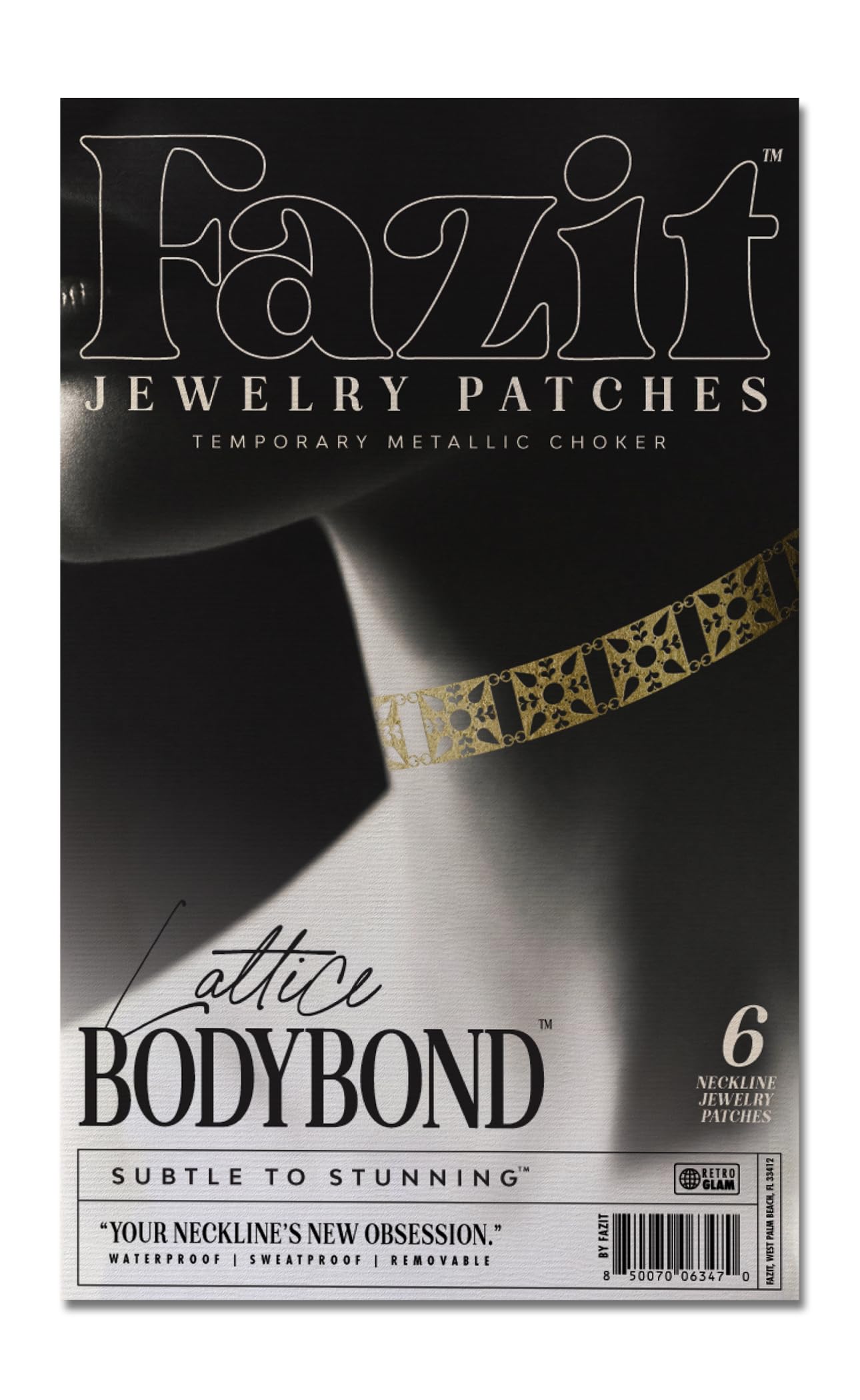 Fazit Makeup Patches - Lattice Bodybond - Glow Up Make-Up Patches - Cute Glitter Makeup Accessories for Women - Cosmetic Body Glitter Beauty & Personal Care Fazit