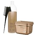 BlondeMe Lightener 9+ Premium Bleach 450 grams, Blonde Me Developer 9% / 30 Vol 1 Liter and M Hair Designs Tint Brush Comb (Bundle), Off White Beauty & Personal Care M Hair Designs