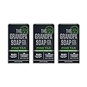 The Grandpa Soap Company Pine Tar Bar Soap for Men- Made With Pine Tar Oil, 3 in 1 Cleanser Deodorizer and Moisturizer, Dermatologist Tested, Safe Beauty & Personal Care The Grandpa Soap Company