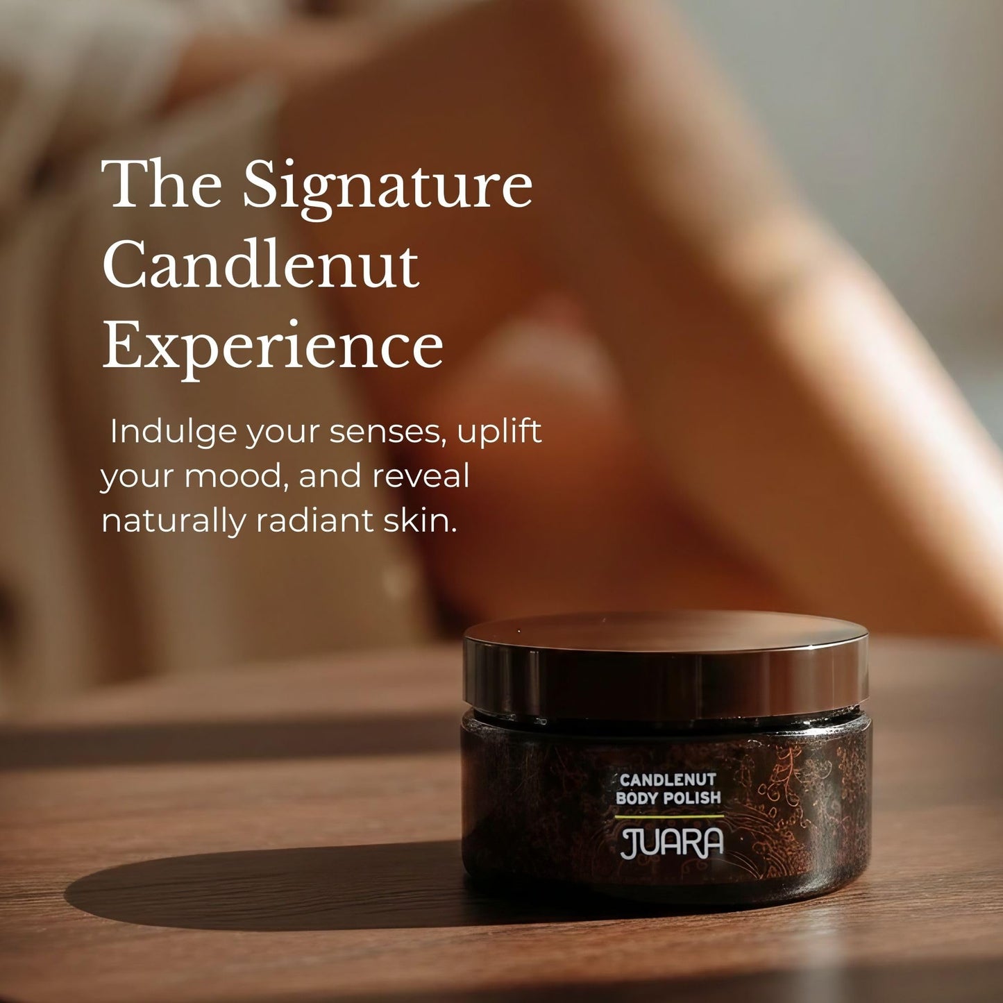 JUARA Candlenut Body Polish - 2-in-1 Exfoliating Body Scrub with Candlenut Oil, Rice Bran & Walnut Shell - Moisturizing Body Exfoliator, No Water Beauty & Personal Care Juara