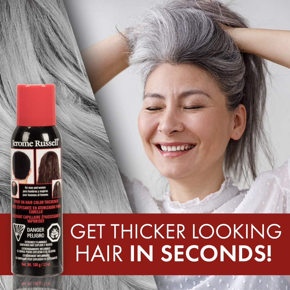 Jerome Russell Hair Color Thickener For Thinning Hair, Silver/Gray, 140 ml Beauty & Personal Care Jerome Russell