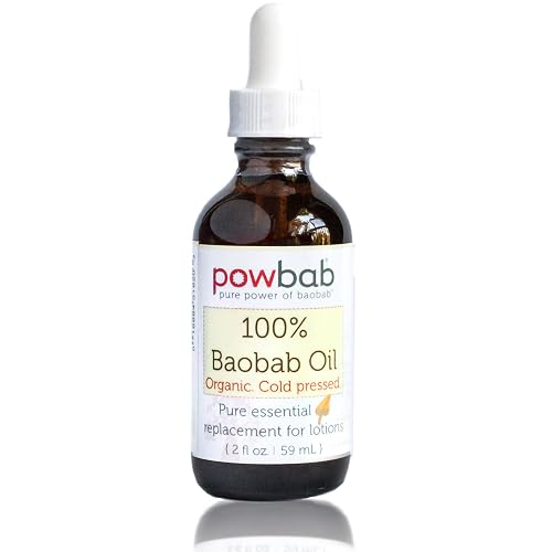 powbab 100% Baobab Oil Cold Pressed, Raw Organic Body Oil for Skin, Hair and Nail Repair. Pure Vitamin E Oil for Scars from Baobab Seeds for Skincare Beauty & Personal Care powbab