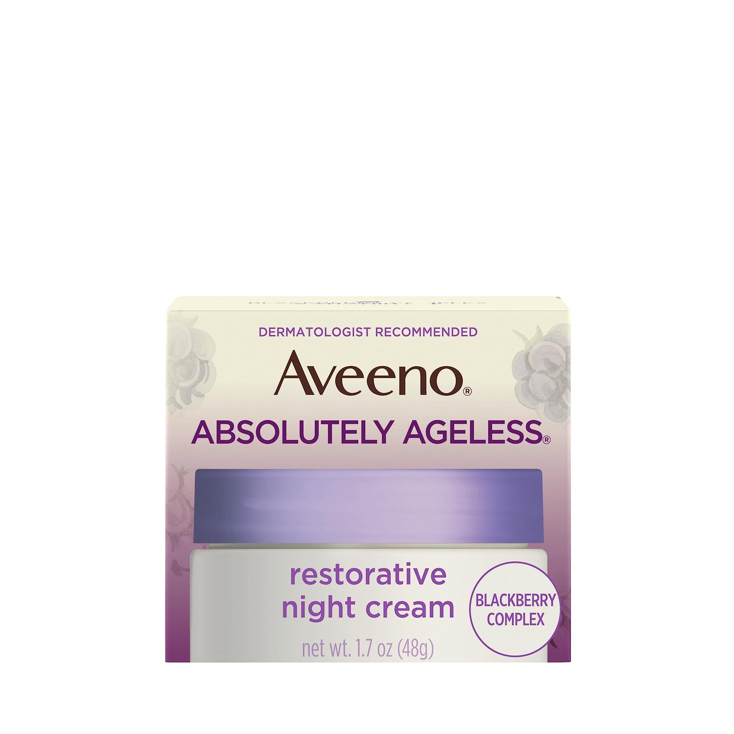 Aveeno Absolutely Ageless Restorative Night Cream Face & Neck Moisturizer with Antioxidant-Rich Blackberry Complex, Vitamin C & E, Hypoallergenic Beauty & Personal Care Aveeno