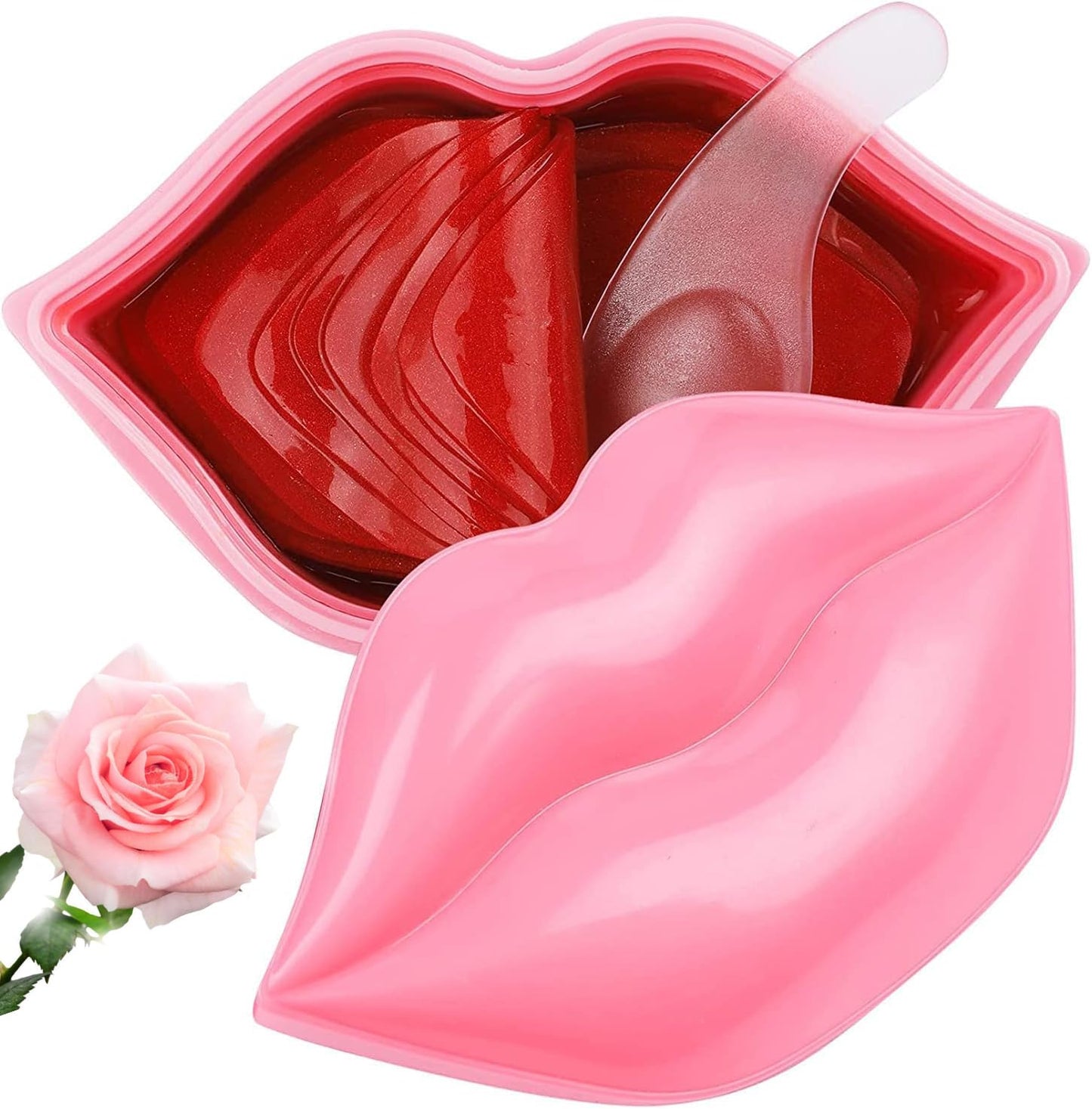 VEZE Lip Masks 20 Pcs, Mask for Dry Lip, Sheets, Collagen Skin Care, Crystal Pads Moisturizing, Anti-Wrinkle, Anti-Aging, Firms & Hydrates Lips, Sleep Beauty & Personal Care VEZE