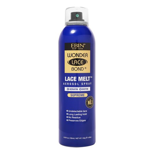 Wonder Lace Melt Aerosol Spray - Keratin Biotin Infused 6.08 fl.oz./180ml Preserves Edges & Undetectable Lace Long lasting hold No Residue glueless Beauty & Personal Care WONDER LACE BOND