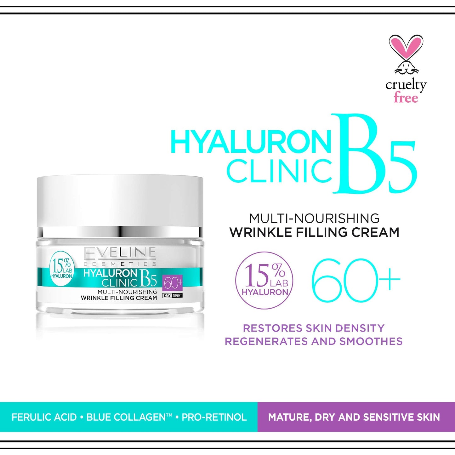 EVELINE COSMETICS BioHyaluron 4D Intensely Lifting Day and Night Cream Concentrate Ages 60 and Up Beauty & Personal Care EVELINE COSMETICS