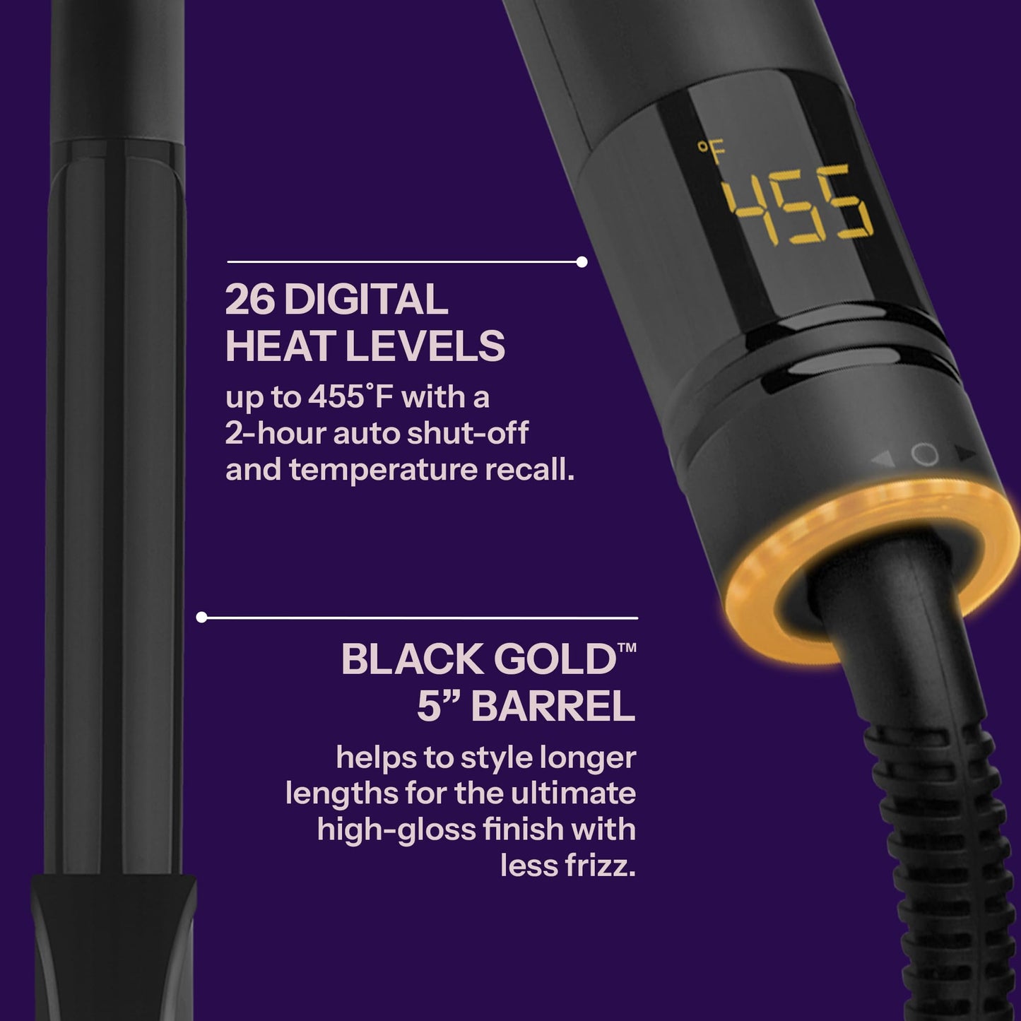 Hot Tools Pro Artist Black Gold Digital Salon Hair Curling Iron | Medium Loose Curls and Tousled Waves, (1-1/4 inch) Beauty & Personal Care HOT TOOLS
