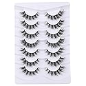 Mebver False Eyelashes Cat Eye Lashes Faux Mink Lashes Natural Look Fluffy Wispy Lashes That Look Like Extensions Pestañas Postizas D Curl Lash Strips Beauty & Personal Care Mebver
