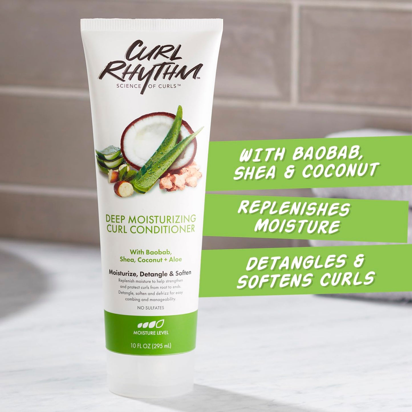 Curl Rhythm Deep Moisturizing Curl Conditioner - Curly Hair Conditioner with Shea Butter, Coconut, and Aloe - Strengthens and Protects Curls - 4 pc Beauty & Personal Care Curl Rhythm