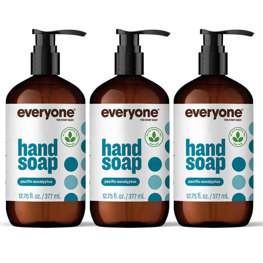 Everyone Liquid Hand Soap, 12.75 Ounce (Pack of 3), Pacific Eucalyptus, made with Essential Oils for Kitchen and Bathroom Beauty and Personal Care everyone for every body Default Title