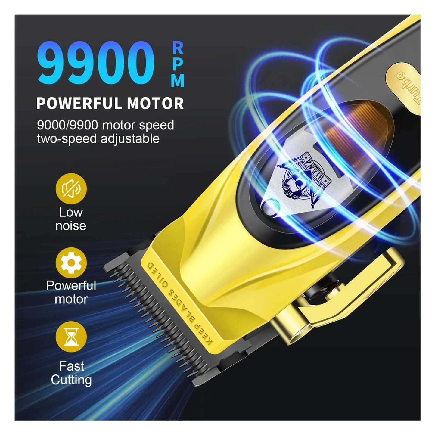 EWKYLSEM Hair Cutting Machine Hair Clipper Professional Magnetic Levitation Motor Clipper Charging Base Men's Beauty and Personal Care EWKYLSEM