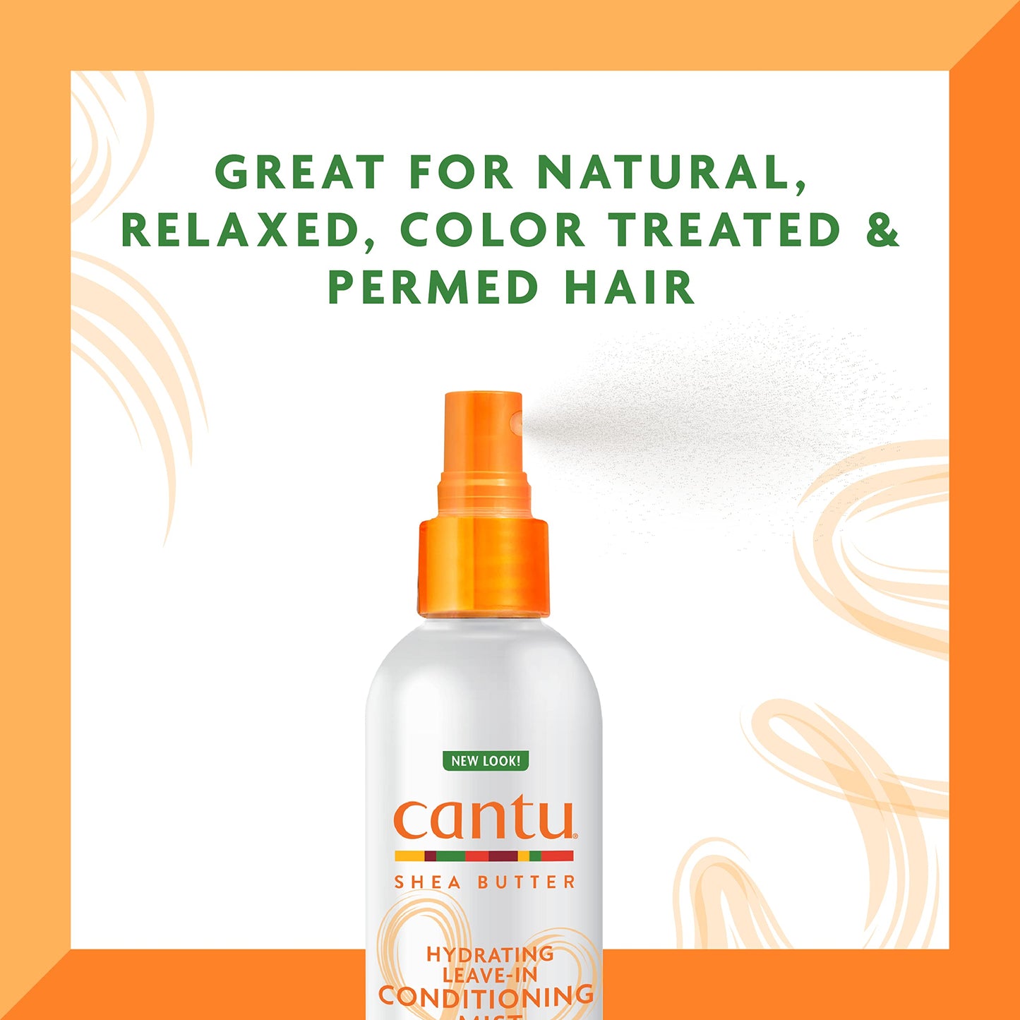 Cantu Leave-In Conditioning Mist with Pure Shea Butter, 8 fl oz (Pack of 2) Beauty & Personal Care Cantu