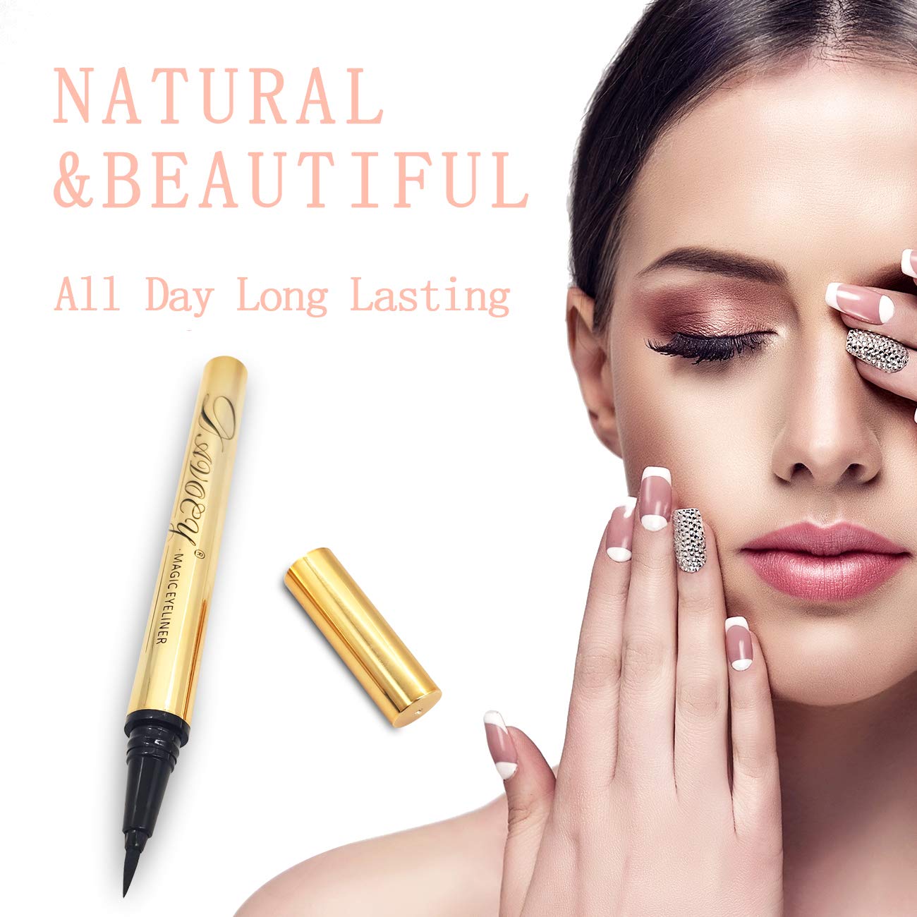 Davocy Magnetic Eyeliner for False Eyelash, No Glue Need, Suitable for Sensitive Eyes, Waterproof & oil-proof, Easy to Use for Makeup, Compatible Beauty & Personal Care Davocy