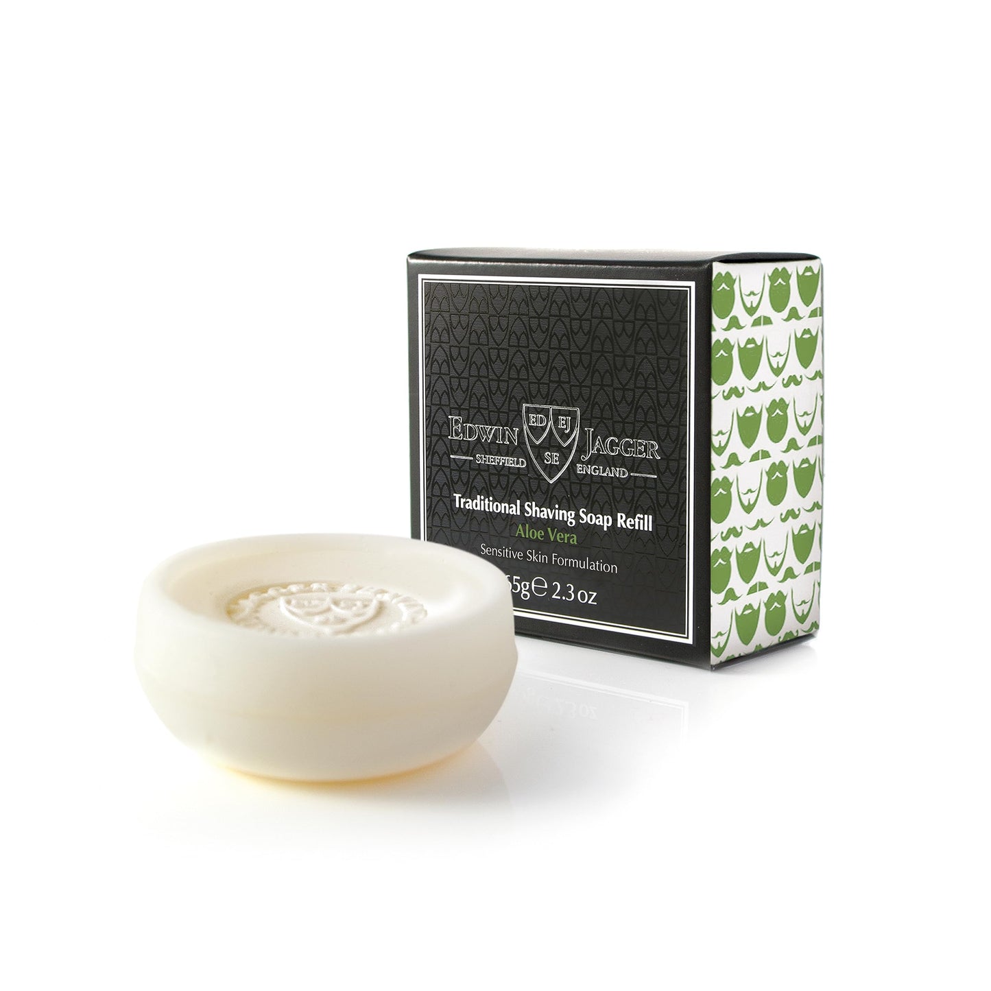 Edwin Jagger SSAV Aloe Vera 99.9% Natural Traditional Shaving Soap 2.3 oz Refill Beauty and Personal Care Edwin Jagger