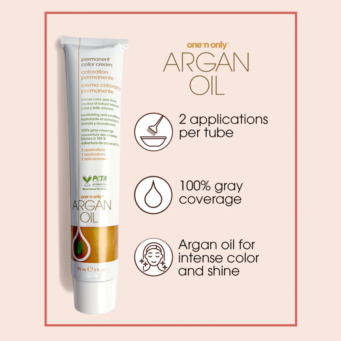 One N' Only Permanent Hair Color - Permanent Hair Dye Made with Argan Oil - Delivers Rich, Accurate Tones with Gray Coverage - Improves Moisture Beauty & Personal Care One 'N Only