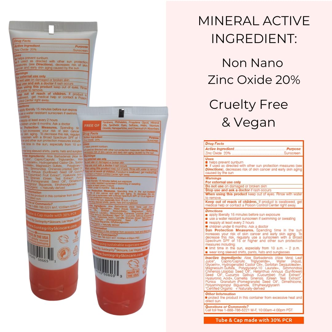 Suntegrity UNSCENTED Mineral Sunscreen For Body - 3 oz. Beauty & Personal Care Suntegrity