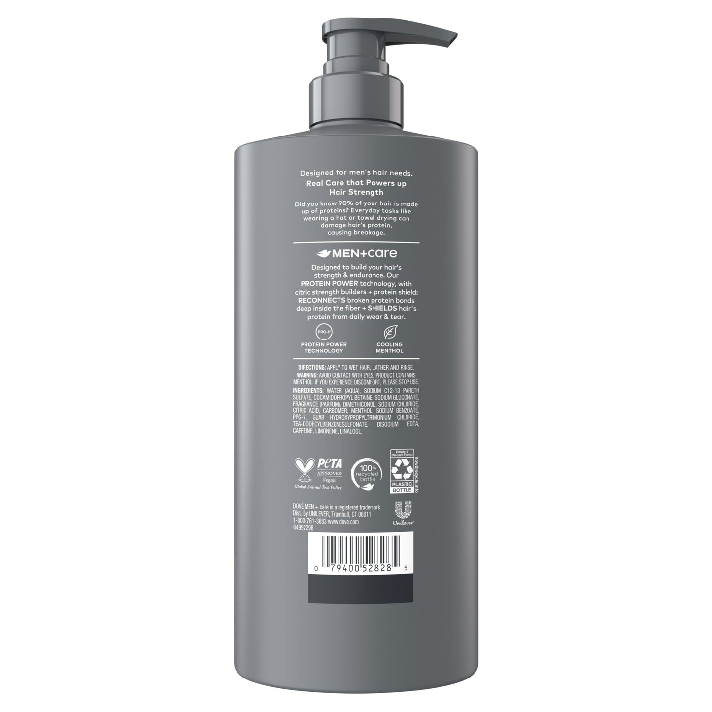 DOVE MEN + CARE Shampoo 1 count Fresh + Clean for Hair Refreshing & Strengthening, with Menthol, 28 fl oz Beauty and Personal Care DOVE MEN + CARE