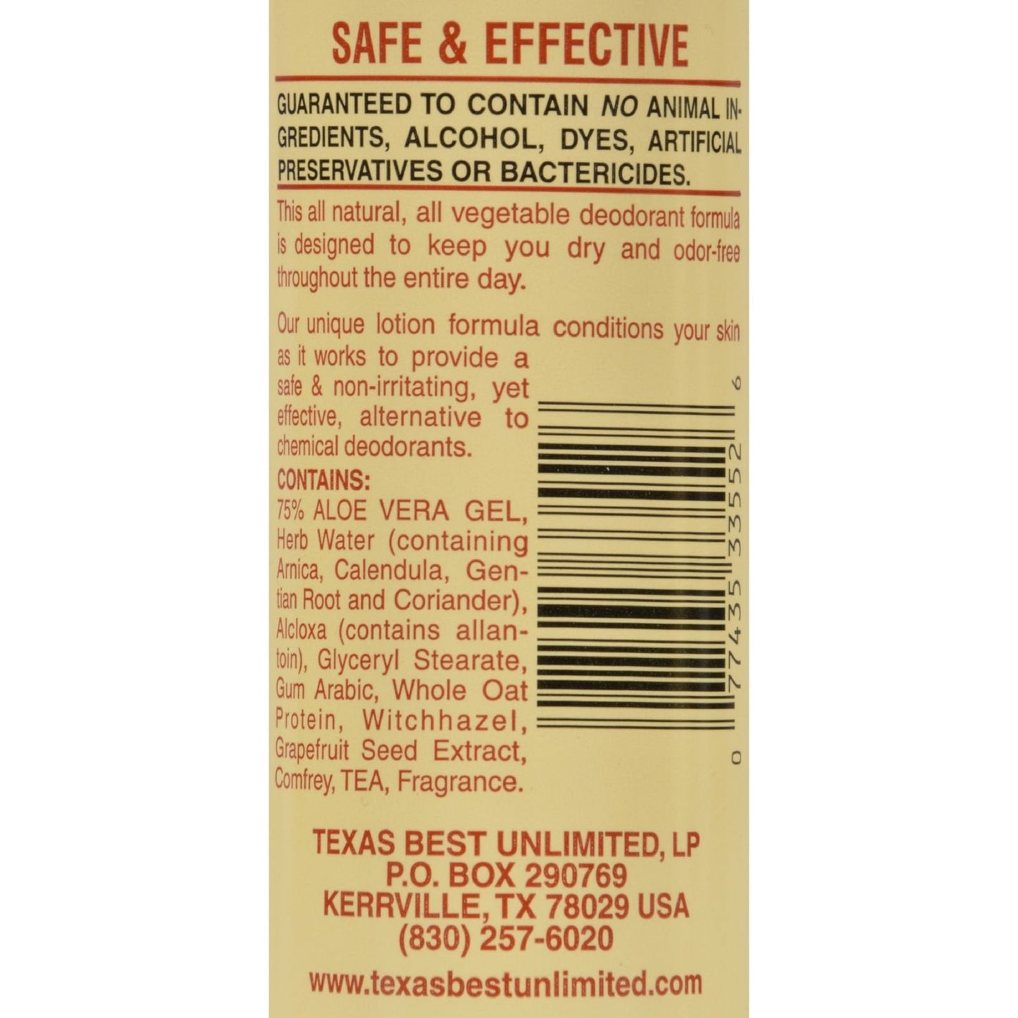 All Natural Roll-On Deodorant Aloe & Almonds 3 fl Ounce (89 ml) Liquid Beauty and Personal Care Alvera