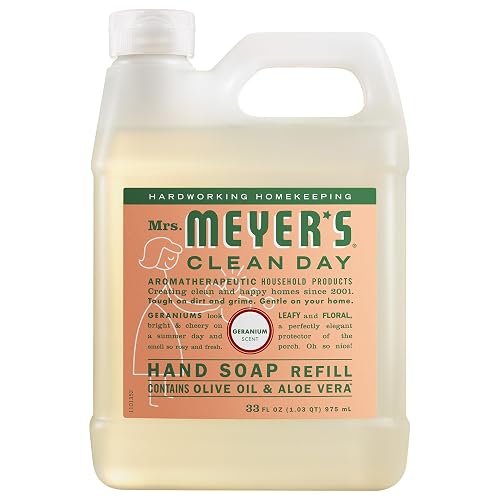 MRS. MEYER'S CLEAN DAY Hand Soap Refill, Geranium Scent, 33 Fl Oz Bottle Beauty & Personal Care Mrs. MEYER'S