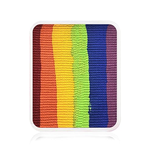 Kraze FX Face Paint Palette Refill - Deep Rainbow Face Paint (6 gm) - Hypoallergenic, Non-Toxic, Water Activated Professional Face & Body Painting Beauty & Personal Care Kraze FX