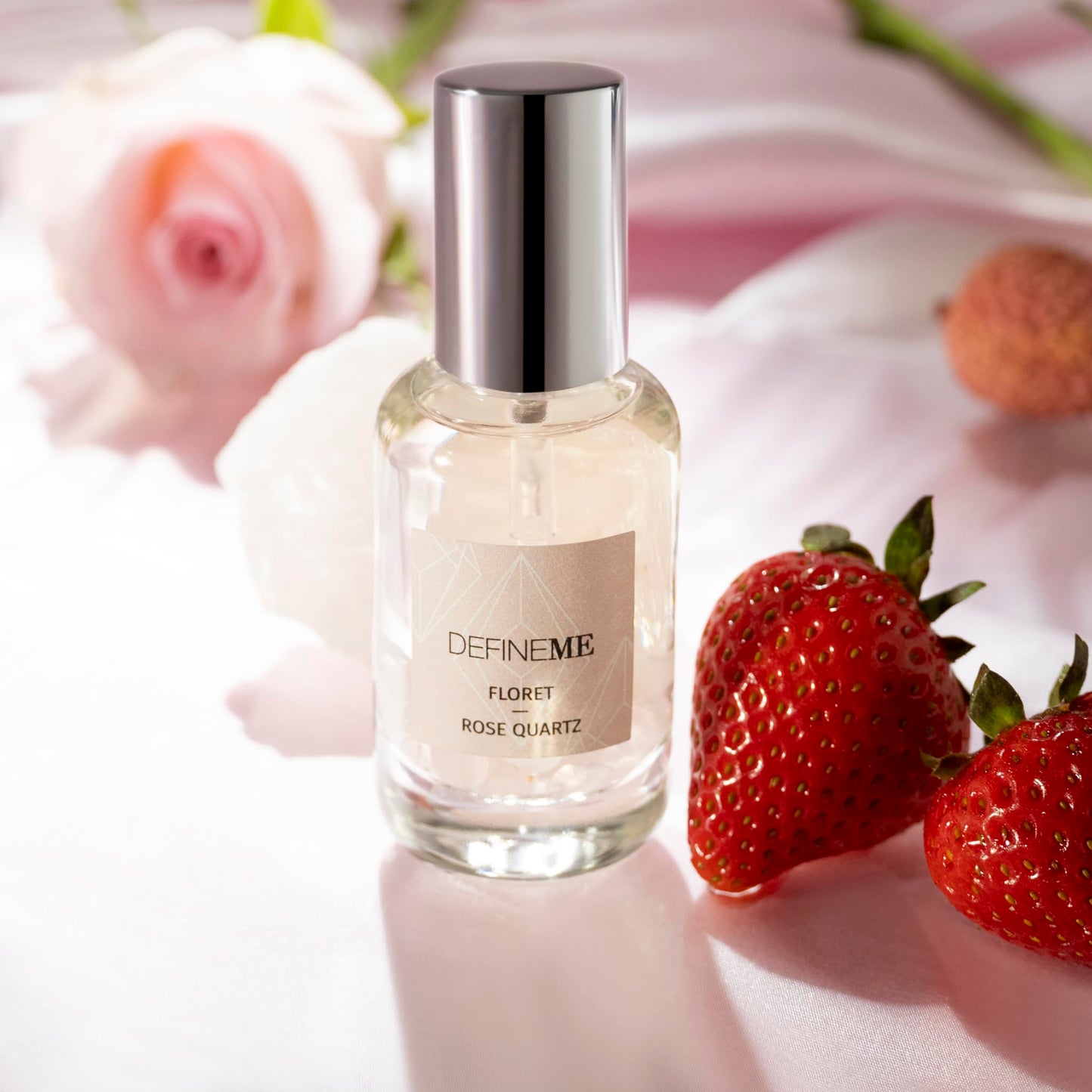DefineMe Rose Quartz Crystal Infused Natural Perfume Mist, Floret Scent, 0.95 FL OZ, Award Winner 2024 Universal Beauty Awards Beauty & Personal Care DefineMe