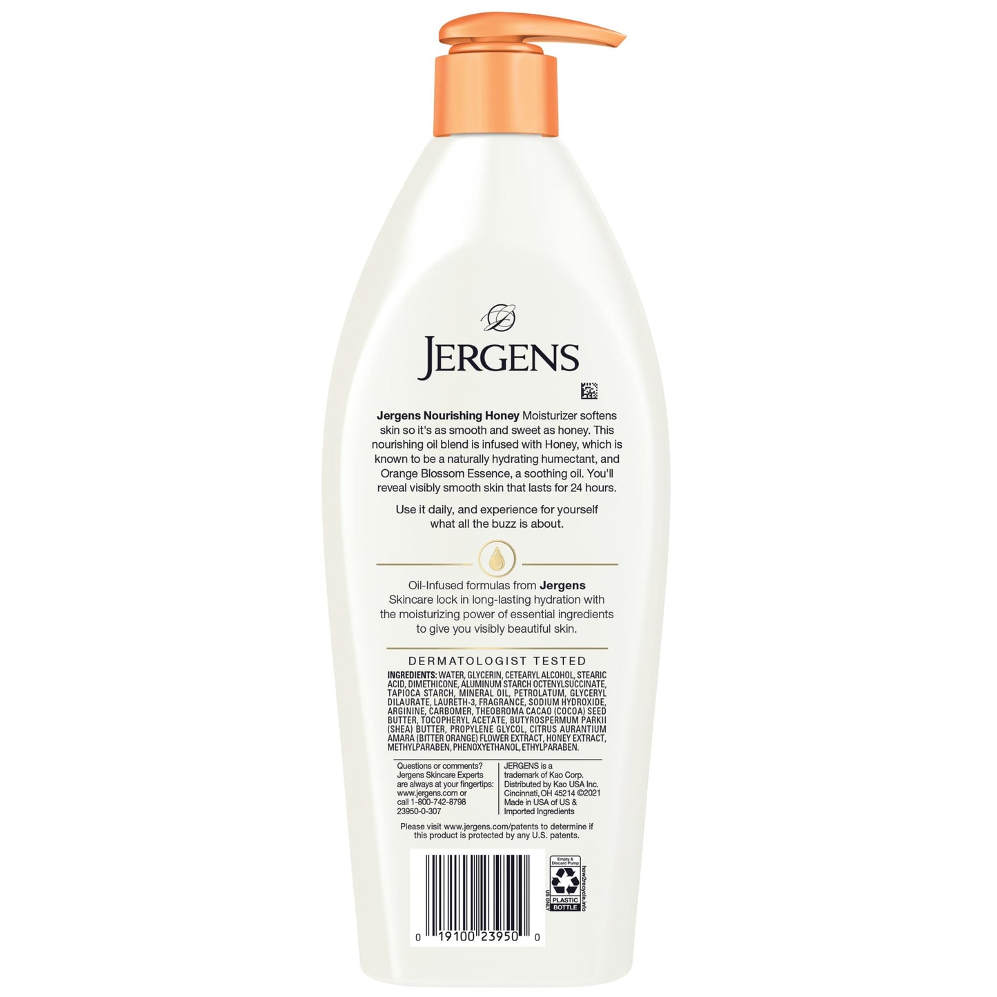 Jergens Nourishing Honey Dry Skin Moisturizer, with Illuminating Hydralucence Blend, Skin Nourishing Formula, Dermatologist Tested, 16.8 Oz, Pack of 4 Beauty & Personal Care Jergens