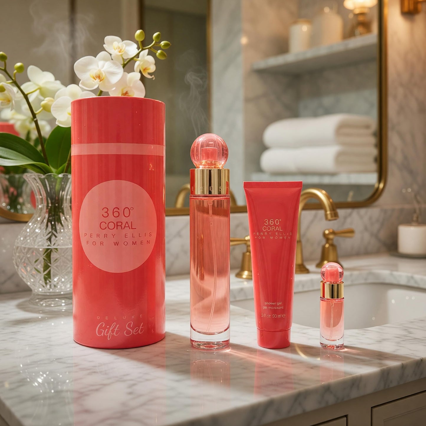 360 CORAL/PERRY ELLIS DELUXE GIFT SET (W) Beauty & Personal Care Perry Ellis