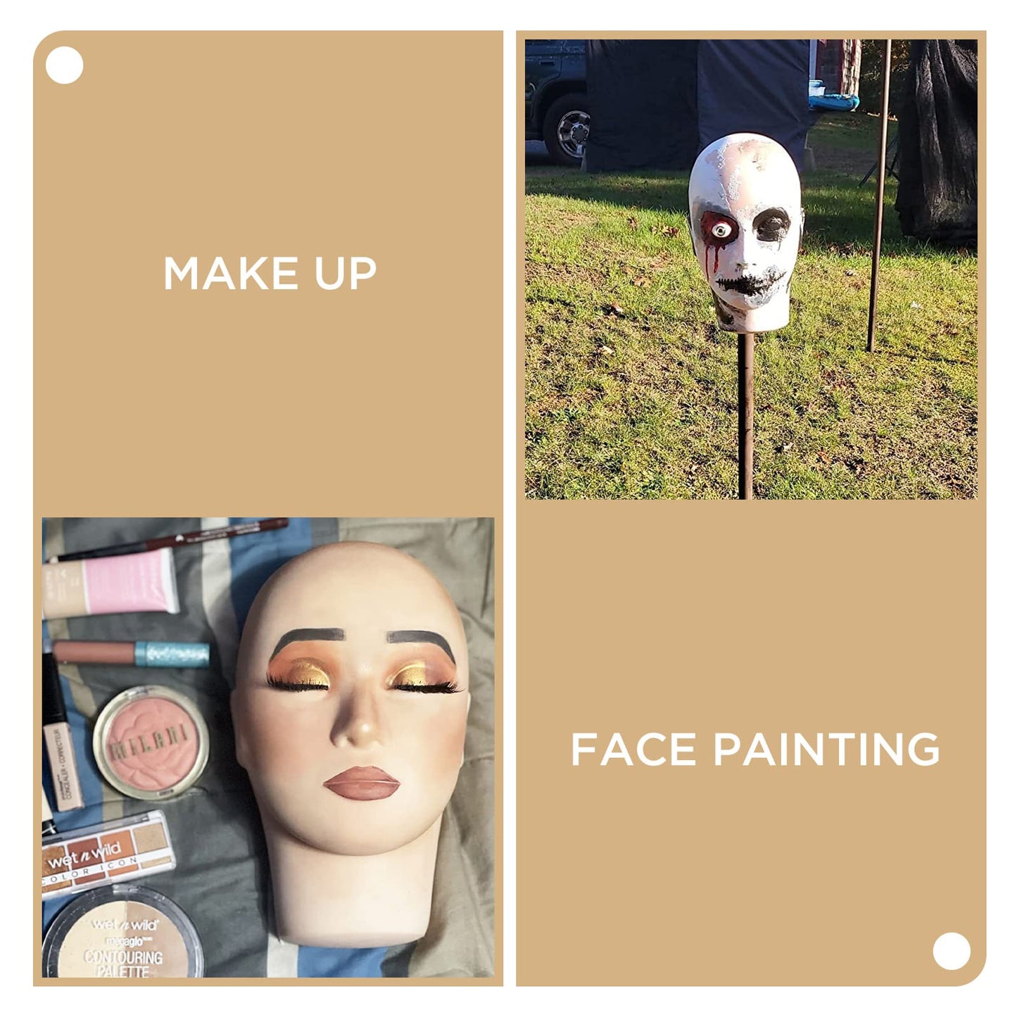 LASHVIEW Lash Mannequin Head, Practice Training Head for Make Up and Lash Extention,Cosmetology Face Head,Soft-Touch Rubber,Easy to Clean by Skincare Beauty & Personal Care LASHVIEW