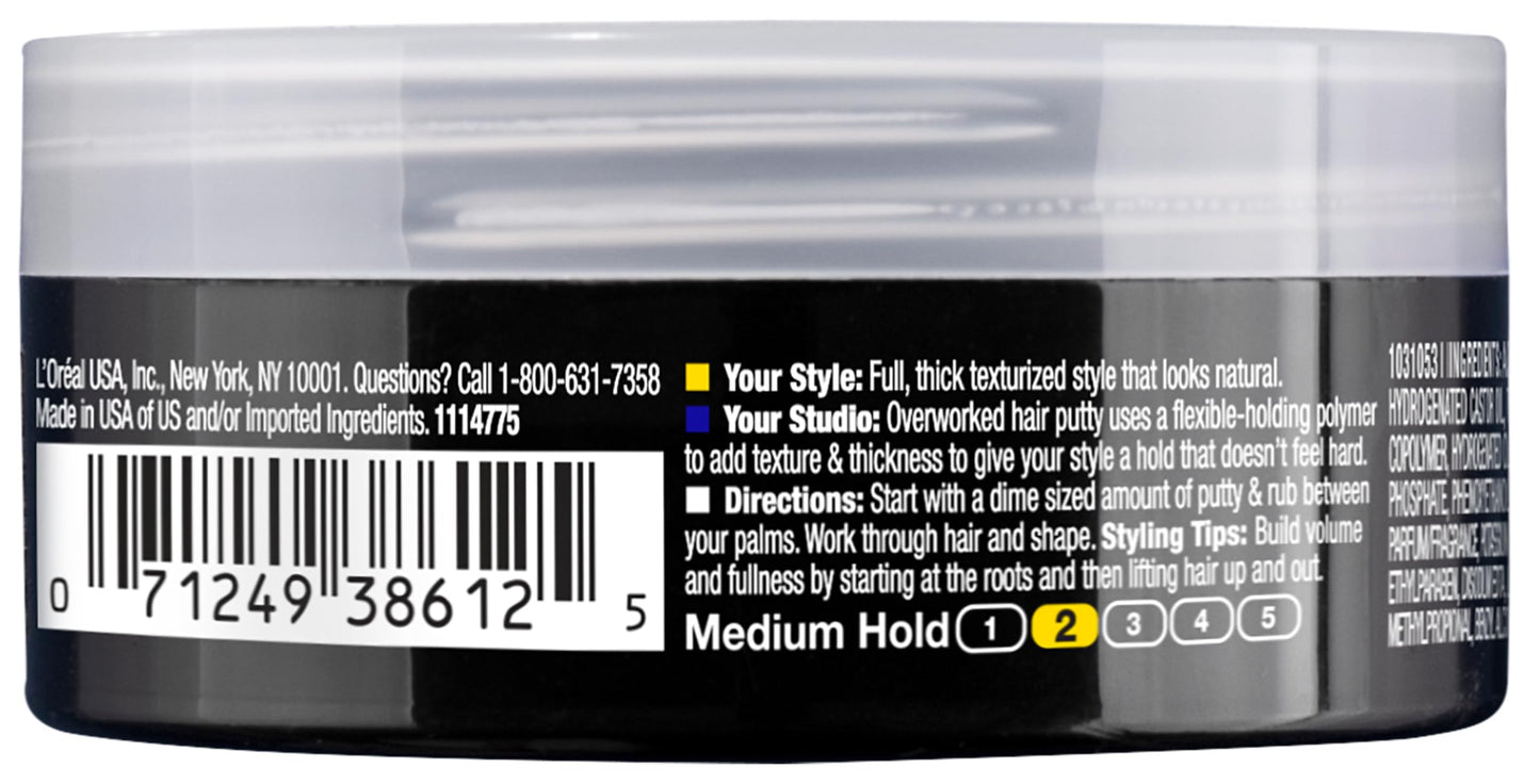 L'Oreal Paris Studio Line Overworked Hair Putty, 1.7 oz. Beauty & Personal Care L'Oreal Paris