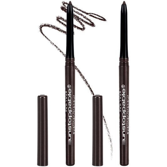 MAYBELLINE Unstoppable Waterproof Mechanical Brown Eyeliner Pencil, Easy to Apply, Smooth Glide, Up to 24 Hour Wear, Espresso, Pack of 2