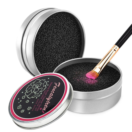 2 Pack Cleaner Sponge, Dry Makeup Brushes Cleaner Eye Shadow or Blush Color Removal Quickly Switch to Next Color Beauty & Personal Care VANVENE