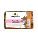 AKWAABA African Black Soap with Rosemary Mint | 4 oz | Cleansing Bar for Face & Body Beauty & Personal Care AKWAABA