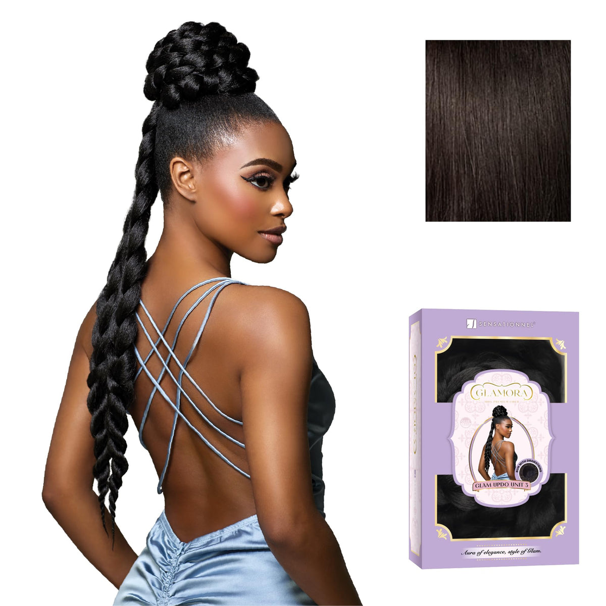 Sensationnel Glamora Glam Updo-Unit 3,2 DARKBROWN