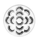 Lymzie 7 Pairs False Eyelashes 3D Faux Mink Eyelashes, Dramatic Look Wispy Fake Eyelashes, Long Fluffy Extension Natural Lashes Pack Beauty & Personal Care Lymzie