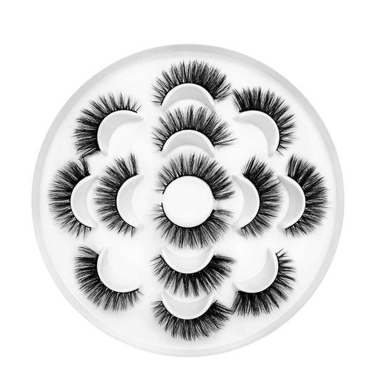 Lymzie 7 Pairs False Eyelashes 3D Faux Mink Eyelashes, Dramatic Look Wispy Fake Eyelashes, Long Fluffy Extension Natural Lashes Pack Beauty & Personal Care Lymzie