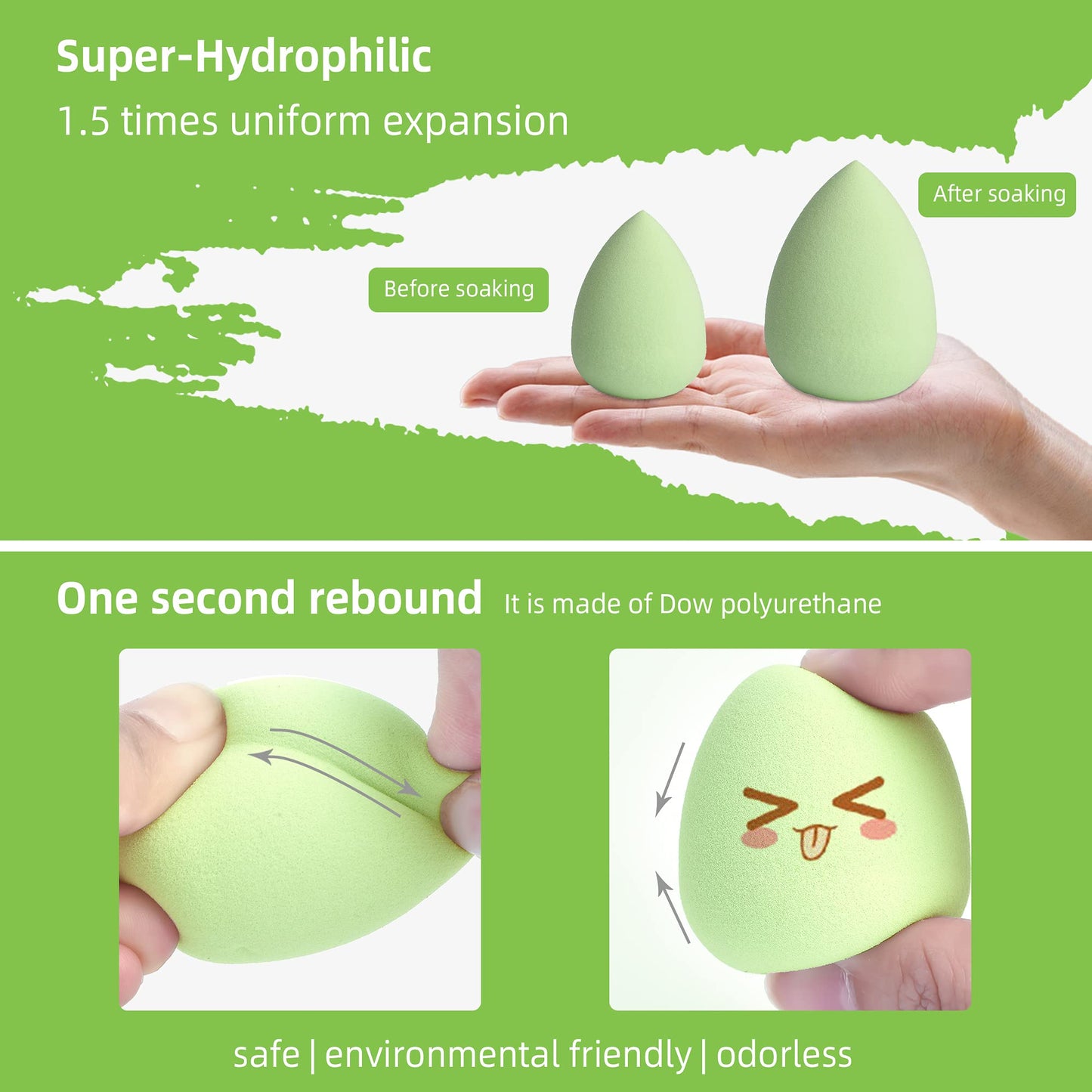 COSTICA Makeup Sponge Set Blender, Beauty Sponge Makeup Blender Flawless for Liquid - Multi Colored 8 pcs Exquisite Packeged Beauty & Personal Care ??? costica