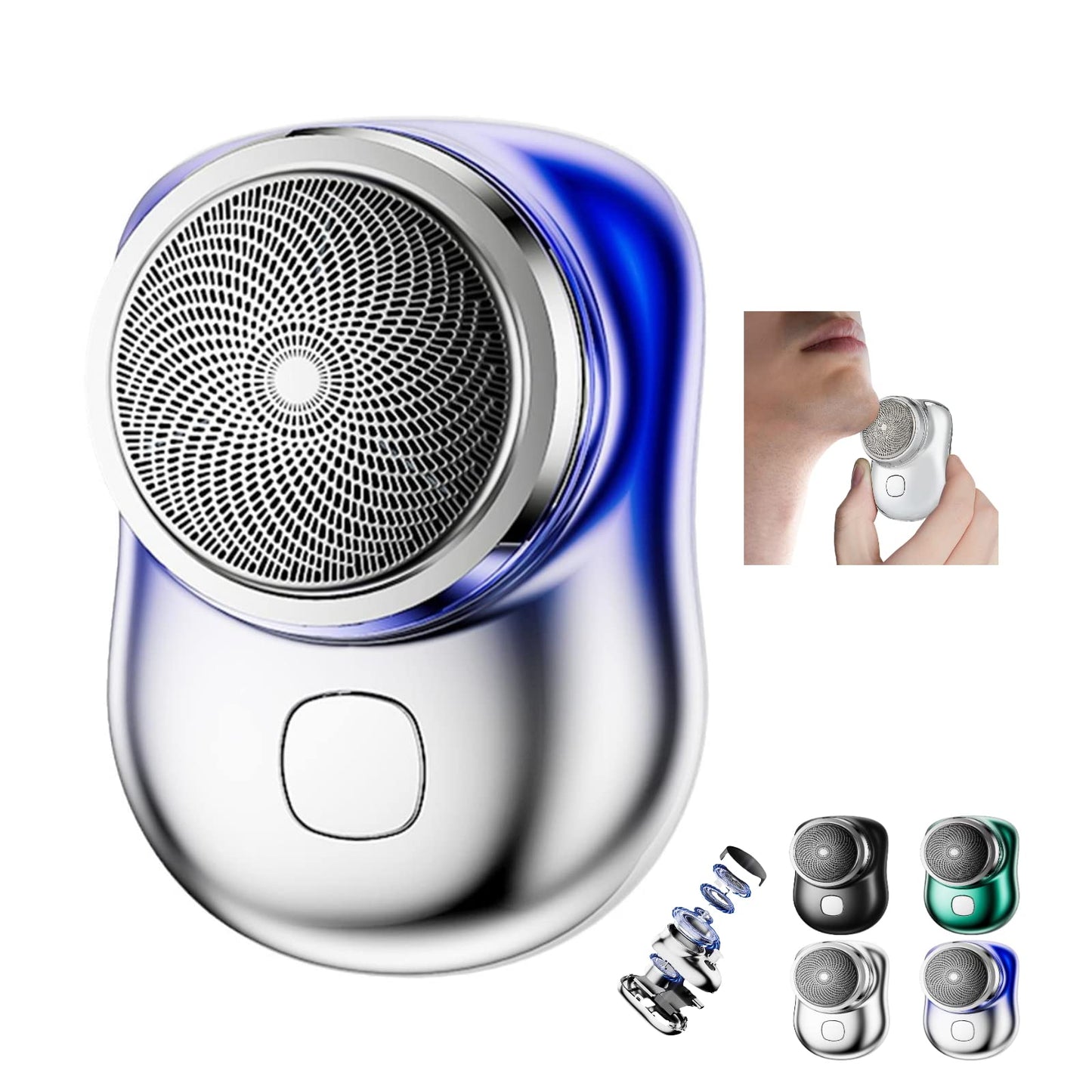 Mini Shaver Portable Electric Shaver, 2023 New Pocket Portable Electric Shave, Magic USB Mini Shaver Electric Razor for Men, Rechargeable Travel Beauty and Personal Care GYLCTOM