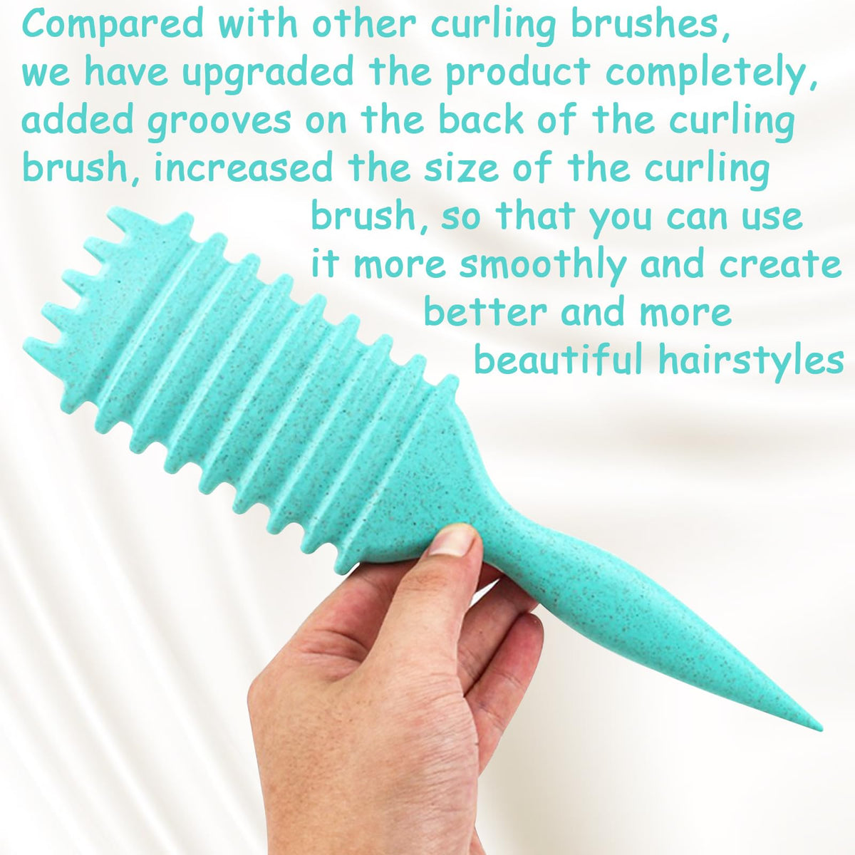 1 PCS Curly Hair Brush, Curl Defining Brush (Green)