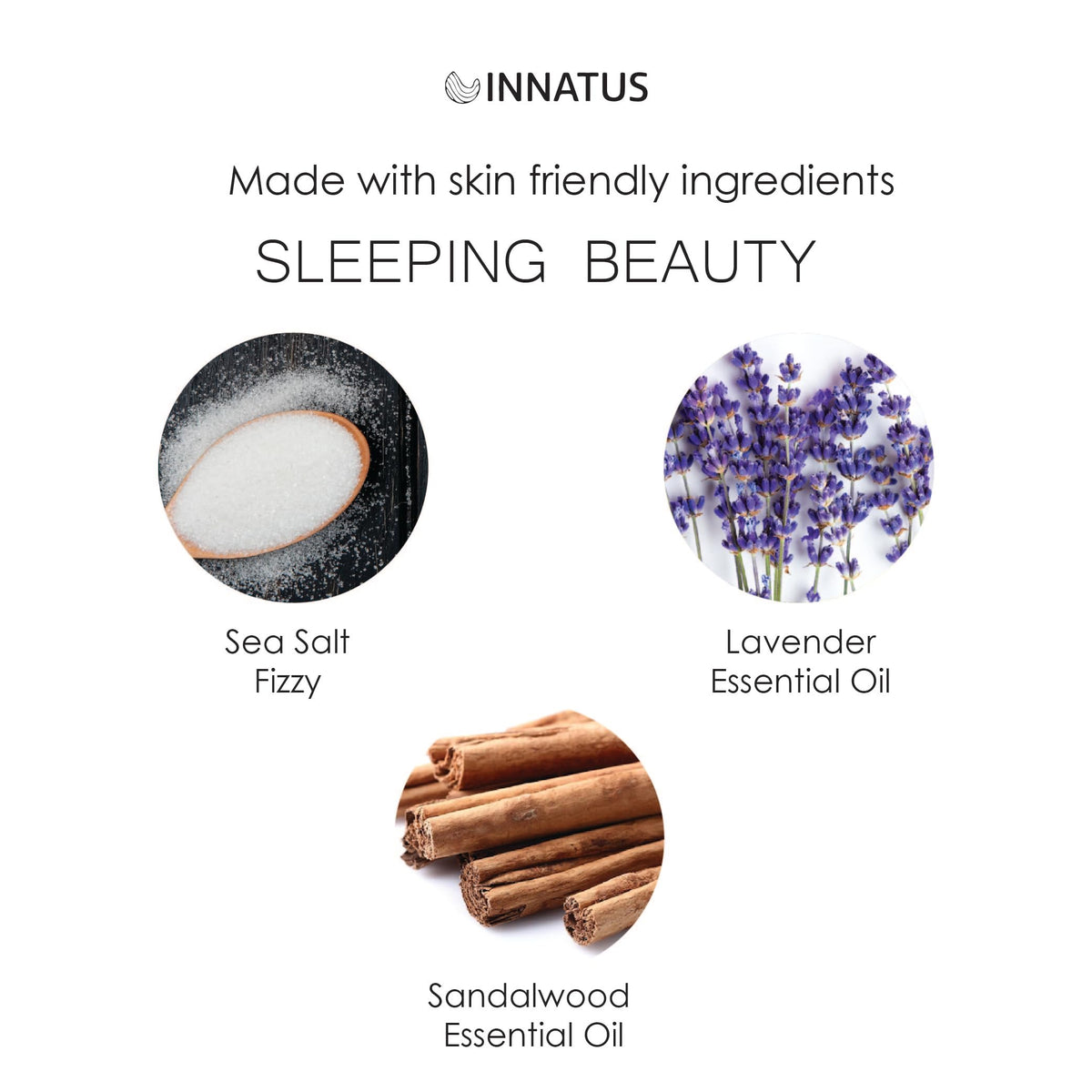 Sea Salt Fizzy Deconstructed Sleeping Beauty Bath Bomb - 14oz Bath Fizz - Infused with Natural Oils for Deep Relaxation (Tea Tree Oil) Beauty & Personal Care INNATUS