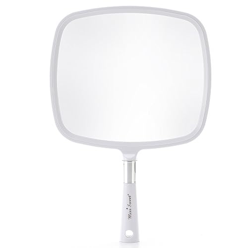 Miss Sweet Handheld Mirror Makeup Mirror 9inch*8inch (White) Beauty & Personal Care Miss Sweet