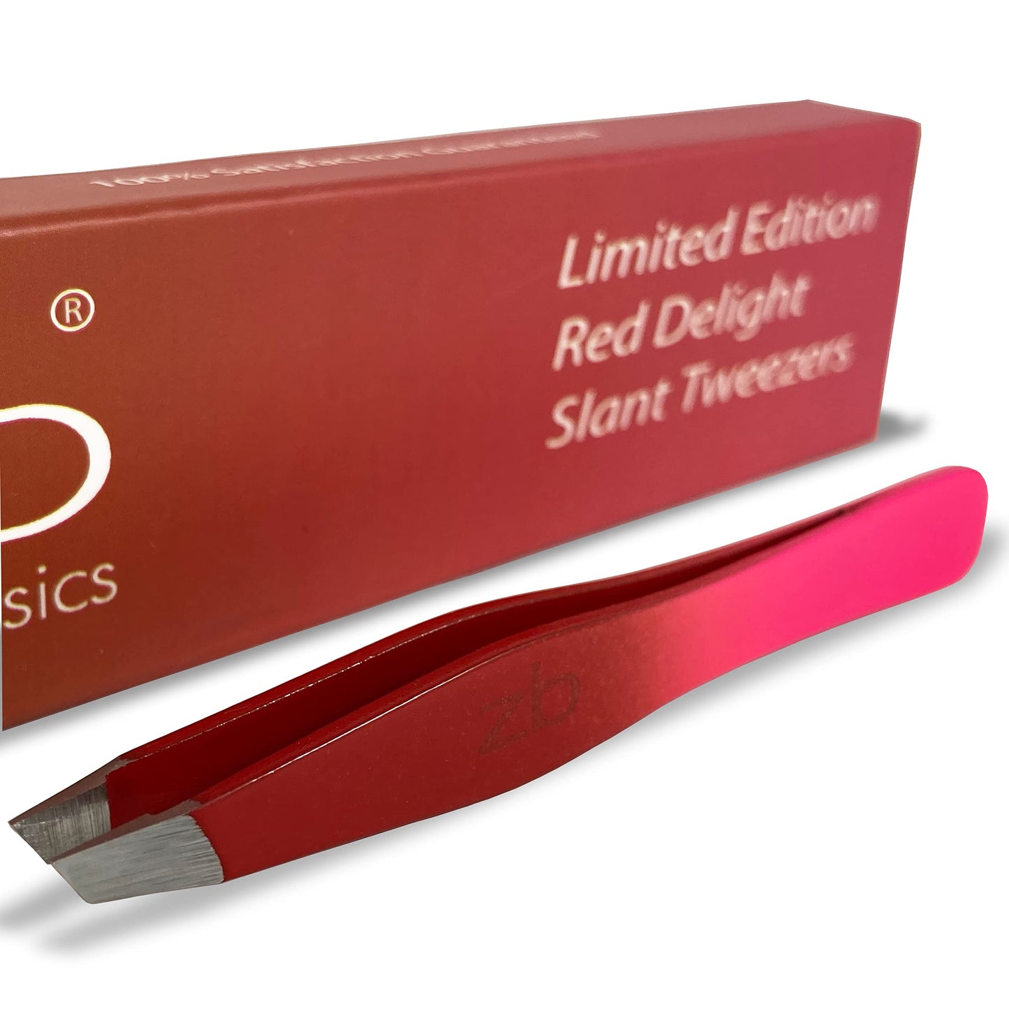 Zizzili Basics Tweezers - Limited Edition Red Delight Slant Tip - Best Tweezer for Eyebrow, Facial Hair Removal and your Precision Needs Beauty and Personal Care Zizzili Basics