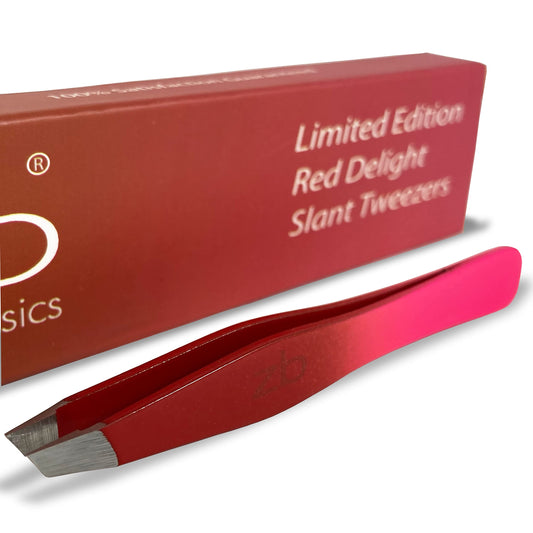 Zizzili Basics Tweezers - Limited Edition Red Delight Slant Tip - Best Tweezer for Eyebrow, Facial Hair Removal and your Precision Needs Beauty and Personal Care Zizzili Basics